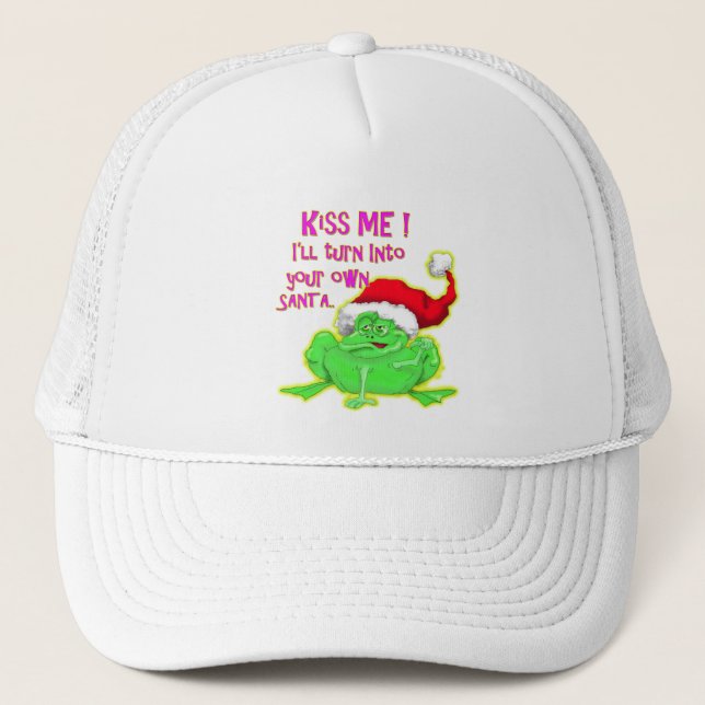Frog med Santa Funny som säger Keps (Framsida)