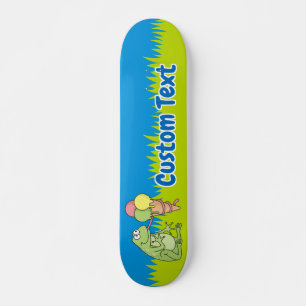 Frog med Skateboard Glass