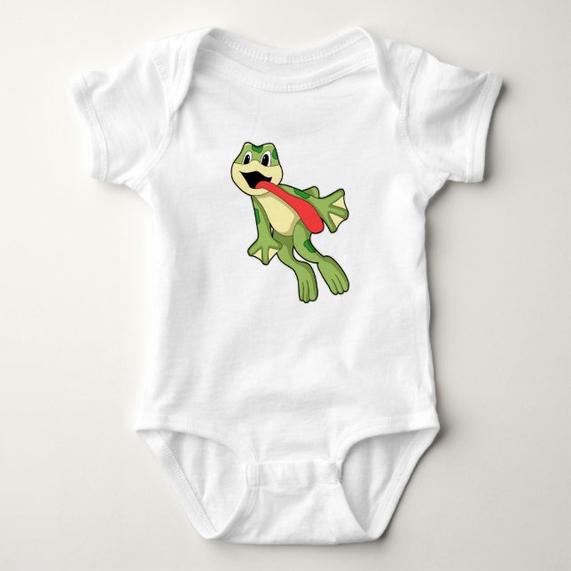 Frog med Tunga ut T Shirt (Framsida)