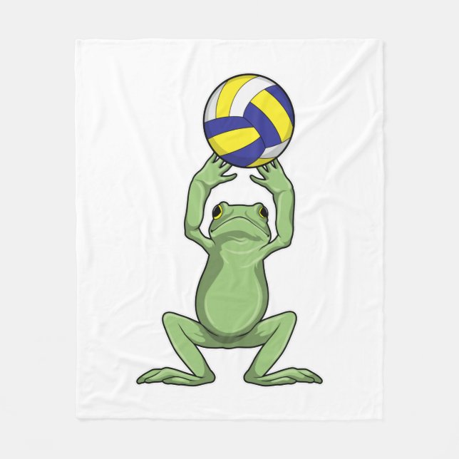 Frog med Volleyball Fleecefilt (Framsidan)