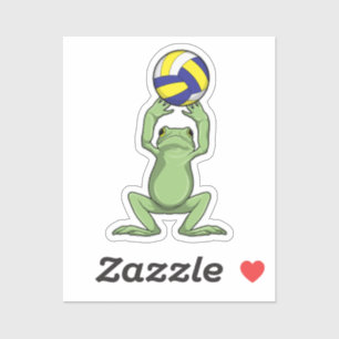 Frog med Volleyball Klistermärken