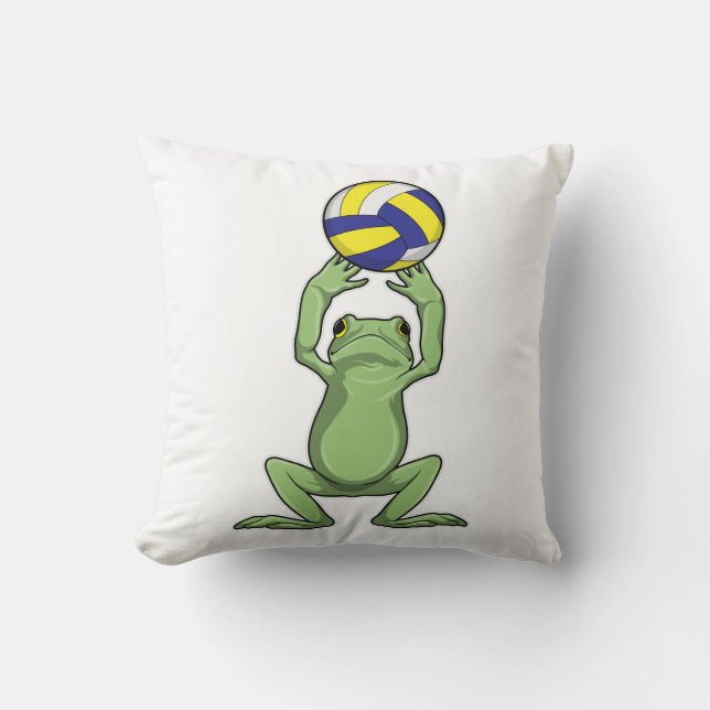Frog med Volleyball Kudde (Framsida)