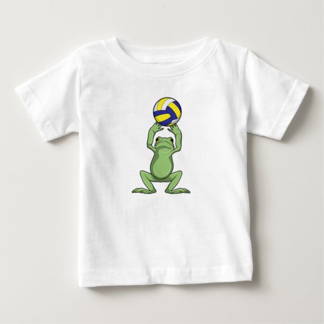 Frog med Volleyball T Shirt (Framsida)