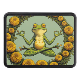 Frog Meditation Froggy Yoga Marigolds Dragkroksskydd