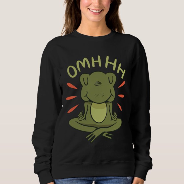 Frog Meditation in a Yoga Position T Shirt (Framsida)