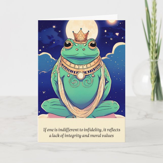 frog message happy birthday kort (Framsida)