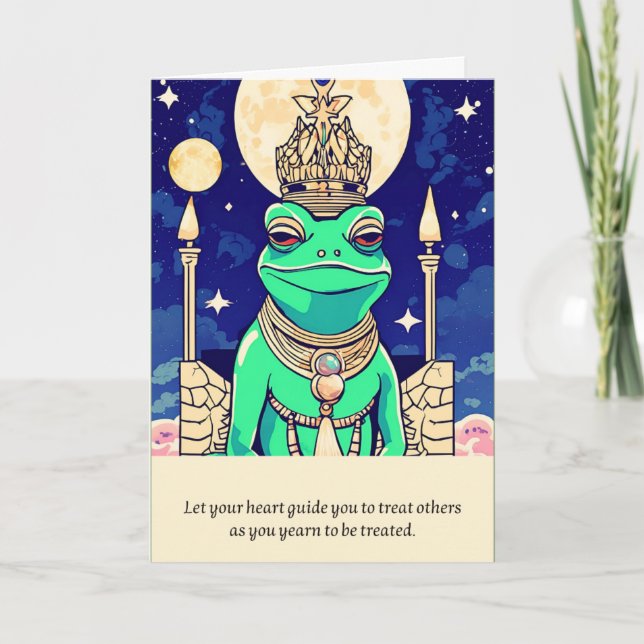 frog message happy birthday kort (Framsida)
