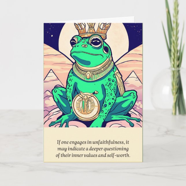 frog message happy birthday kort (Framsida)