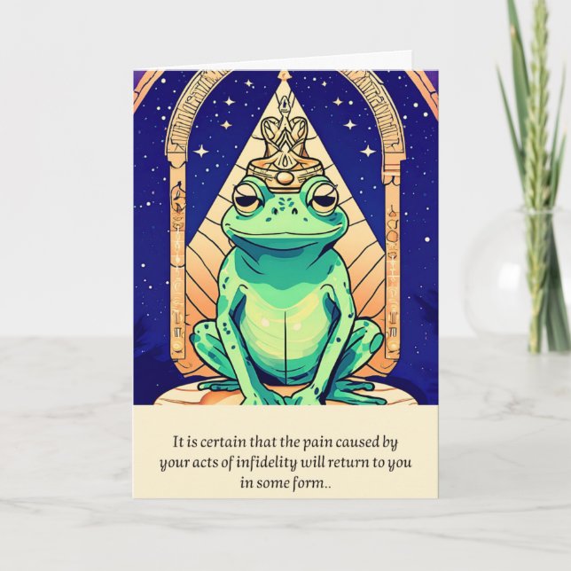 frog message happy birthday kort (Framsida)