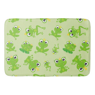 Frog Mönster, Cute Frogs, Grönt Frogs, Frog Prince Badrumsmatta