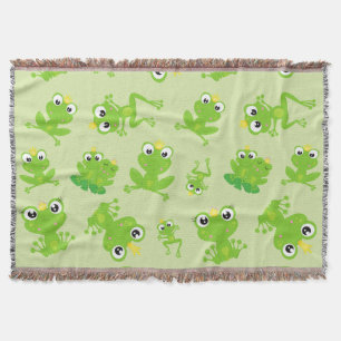 Frog Mönster, Cute Frogs, Grönt Frogs, Frog Prince Filt