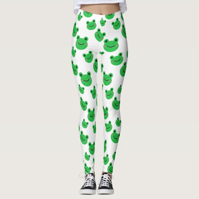 Frog mönster leggings (Framsida)