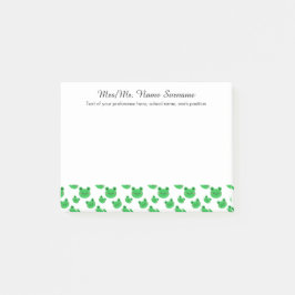 Frog mönster-mall post-it block