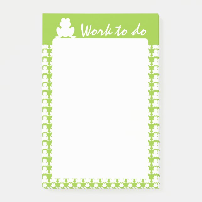 Frog Mönster Post-it Block (Framsida)