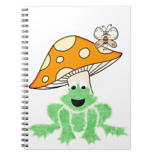 Frog Mushroom Butterfly Notebook Anteckningsbok