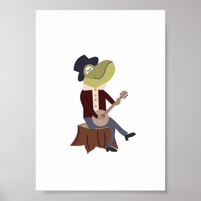 Frog Musician Poster (Framsidan)