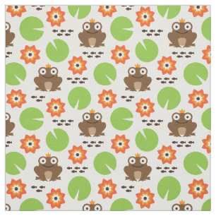 Frog & Nenuphar Seamless Mönster Tyg