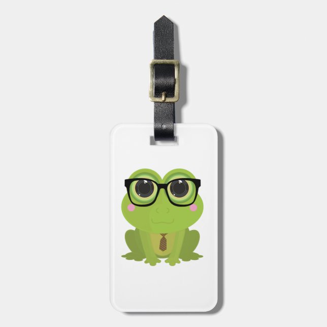 Frog Nerd Bagagebricka (Vertikal Framsida)