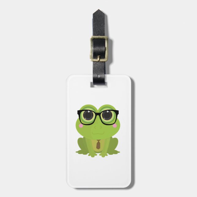 Frog Nerd Bagagebricka (Vertikal Framsida)