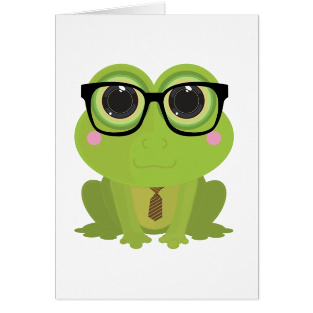 Frog Nerd Hälsningskort (Framsidan)