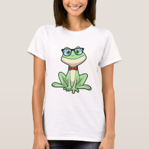 Frog Nerd Student Glass Tie T Shirt