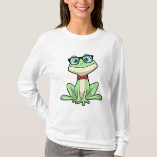 Frog Nerd Student Glass Tie T Shirt