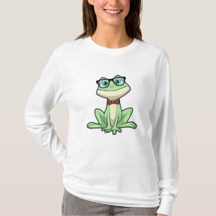 Frog Nerd Student Glass Tie T Shirt