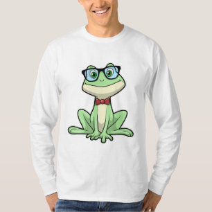 Frog Nerd Student Glass Tie T Shirt