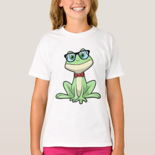 Frog Nerd Student Glass Tie T Shirt