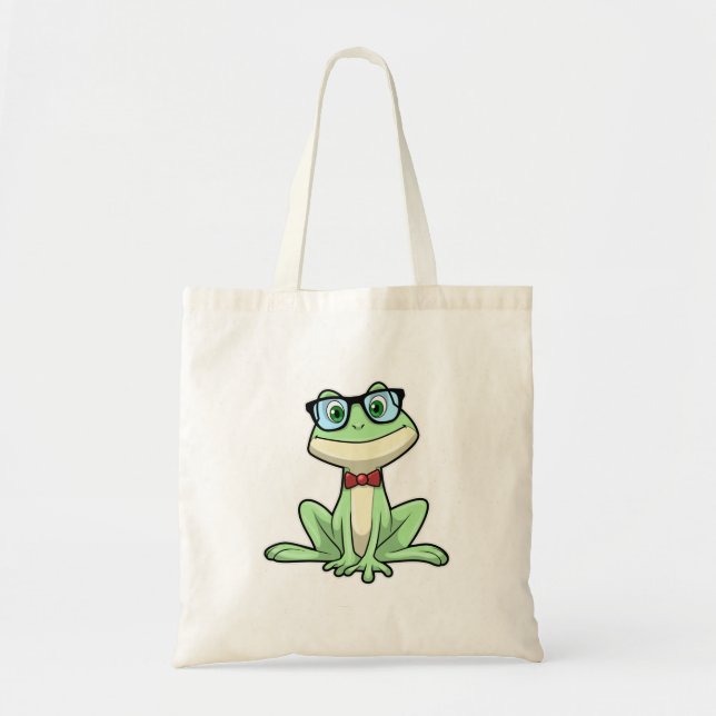 Frog Nerd Student Glass Tie Tygkasse (Framsidan)