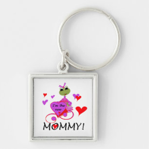 Frog New Mamma Gifts Fyrkantig Silverfärgad Nyckelring