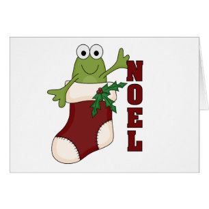 Frog Noel Helgdag Tshirts och Gifts Hälsningskort