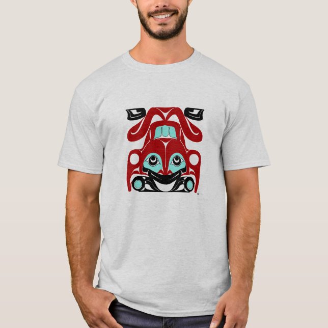 Frog - NW Kusten Native American Stil T-Shirt (Framsida)