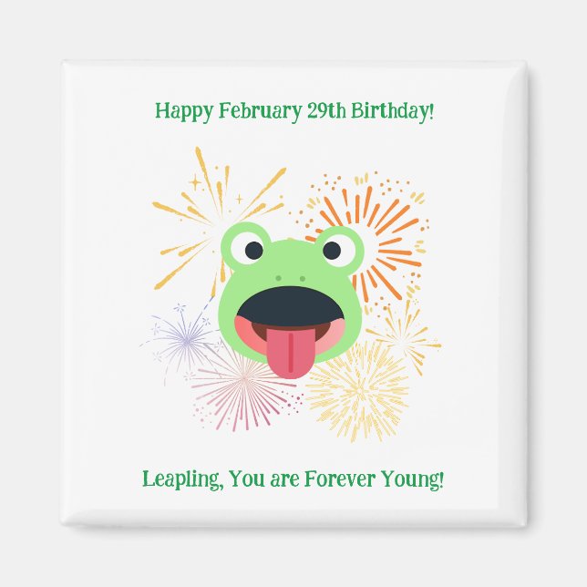 Frog- och Fireworks-design Magnet (Framsidan)
