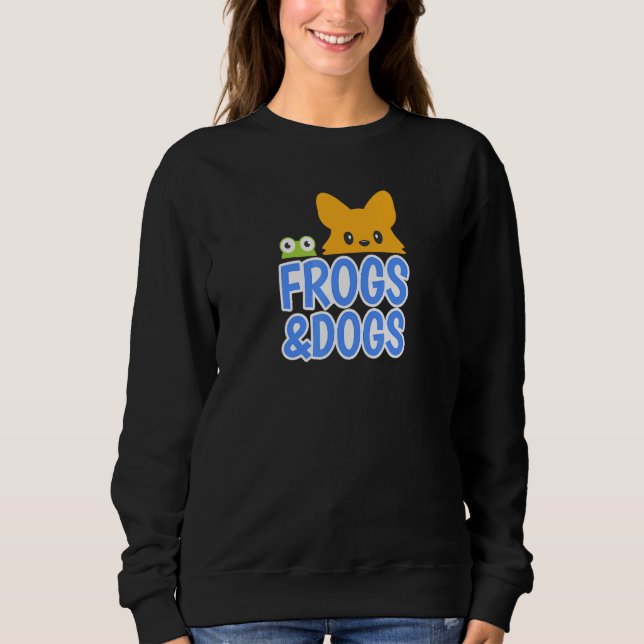 Frog och Hund design för grodd Fläkt T Shirt (Framsida)