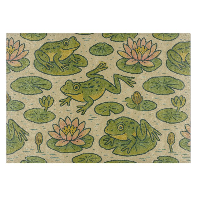 Frog och Lili dynor Waterlilies Frogs (Framsidan)