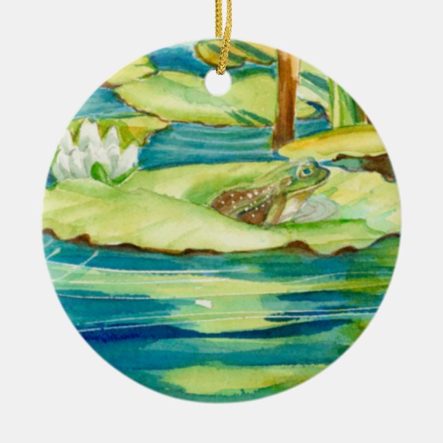 Frog och Lily Pad ornament (Framsidan)