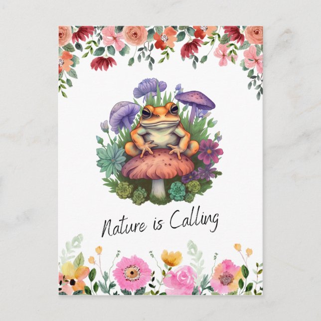 Frog och Mushroom Vykort (Framsida)