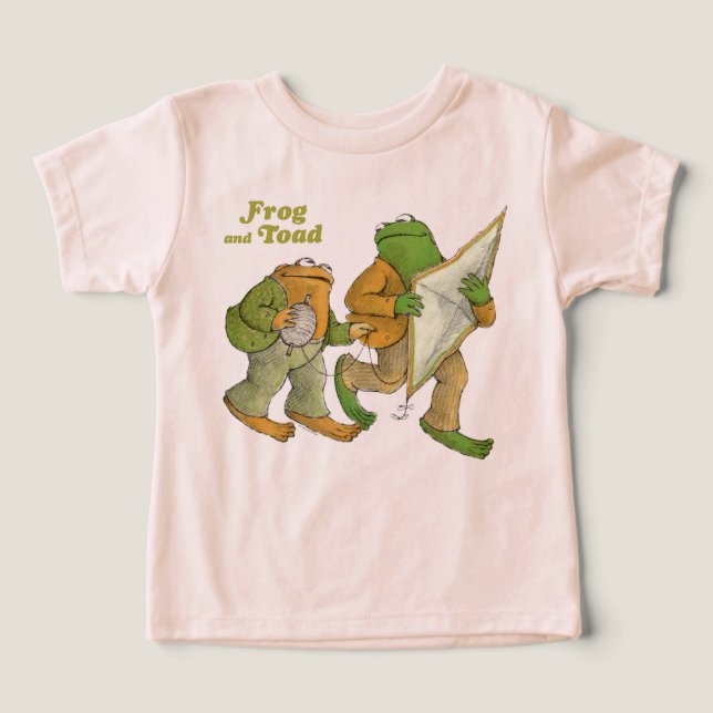 Frog och Toad Fly a Kite T Shirt (Design Framsida)