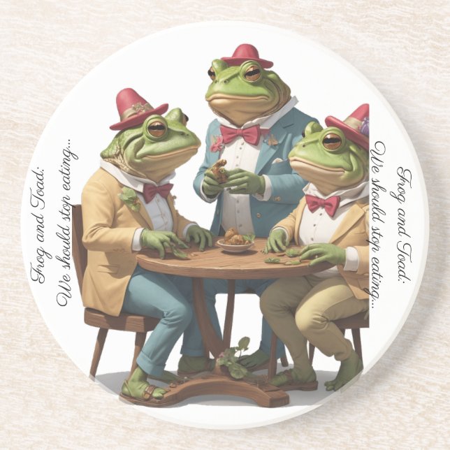 Frog och Toad: Vi borde sluta äta... Underlägg (Framsidan)