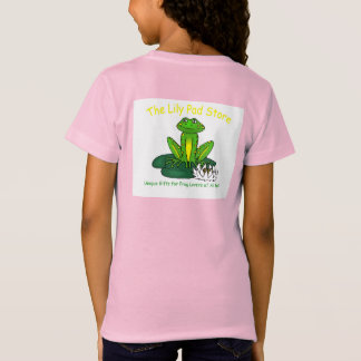 Frog on a Lily Pad Kid's Pink  T Shirt
