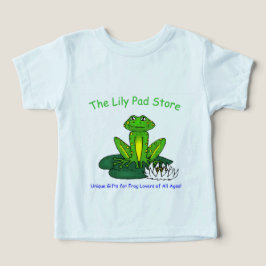 Frog on a Lily Pad Light Blue T Shirt