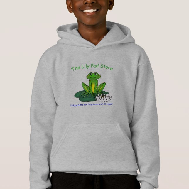 Frog on a Lily Pad Light Gray  T Shirt (Framsida)