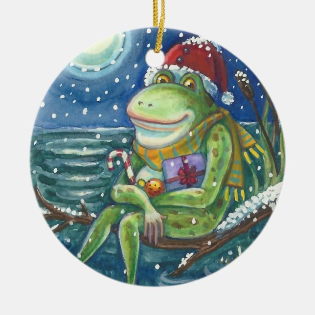 Frog On Log CHRISTMAS ORNAMENT (Framsidan)