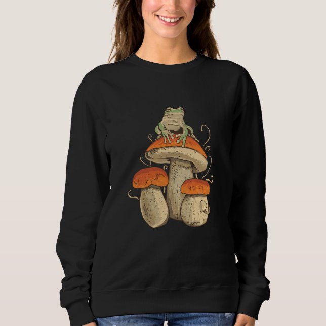 Frog on Mushroom T Shirt (Framsida)