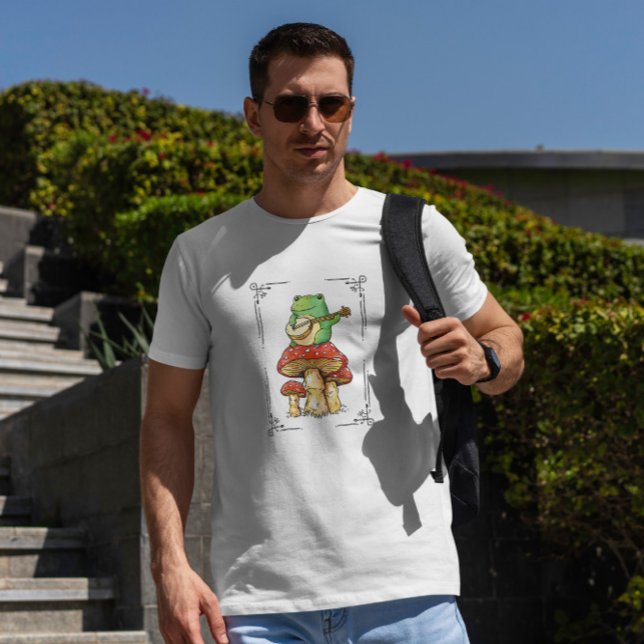Frog on Mushroom T Shirt (Skapare uppladdad)