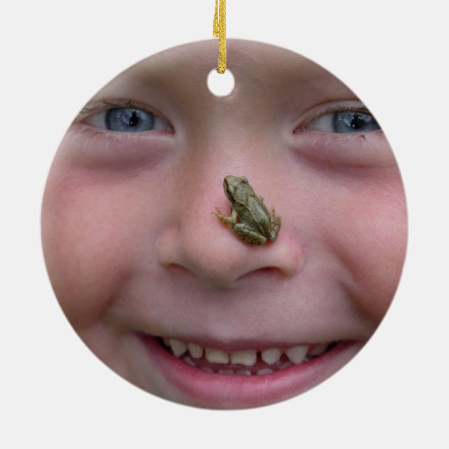 Frog on Nose Julgransprydnad Keramik (Baksidan)