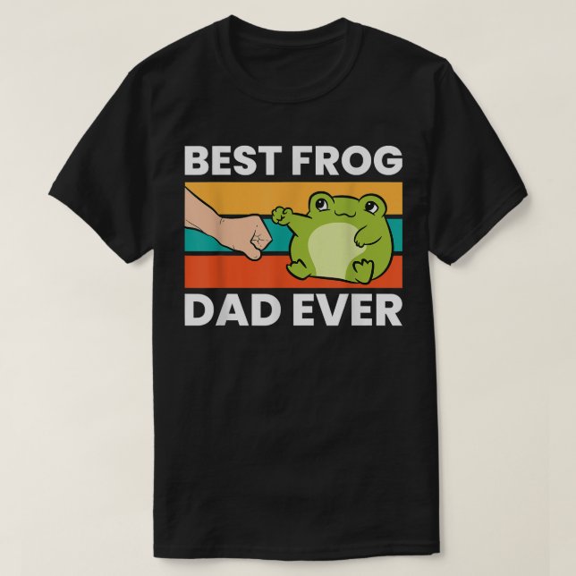 Frog Owner Best Frog Dad Ever Pet Frog  T Shirt (Design framsida)