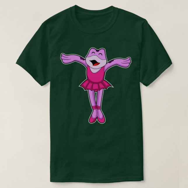 Frog på Ballet Dance med Skirt T Shirt (Design framsida)