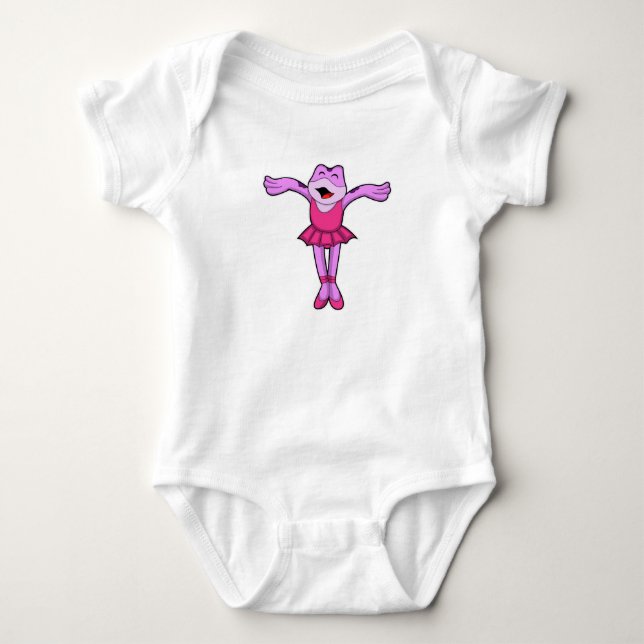 Frog på Ballet Dance med Skirt T Shirt (Framsida)